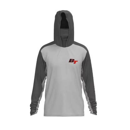 Premium Hooded Long Sleeve Fishing Shirt - Grey